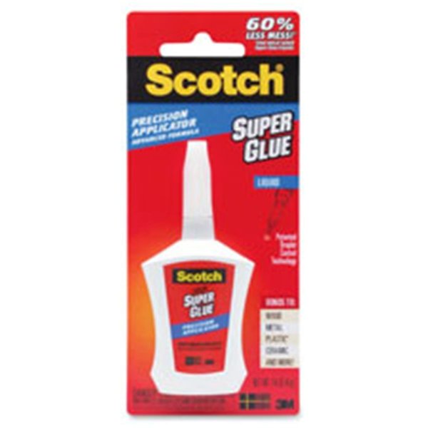 3M 3M MMMAD124 Super Glue Liquid; Precision Applicator; .14oz.; Clear AD124